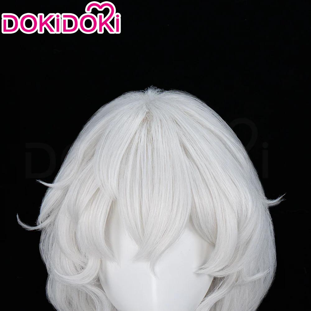 【Ready For Ship】DokiDoki Game Cosplay Hello Charlotte Charlotte Wiltshire Wig Curly White Wig Double Ponytail - Image 4