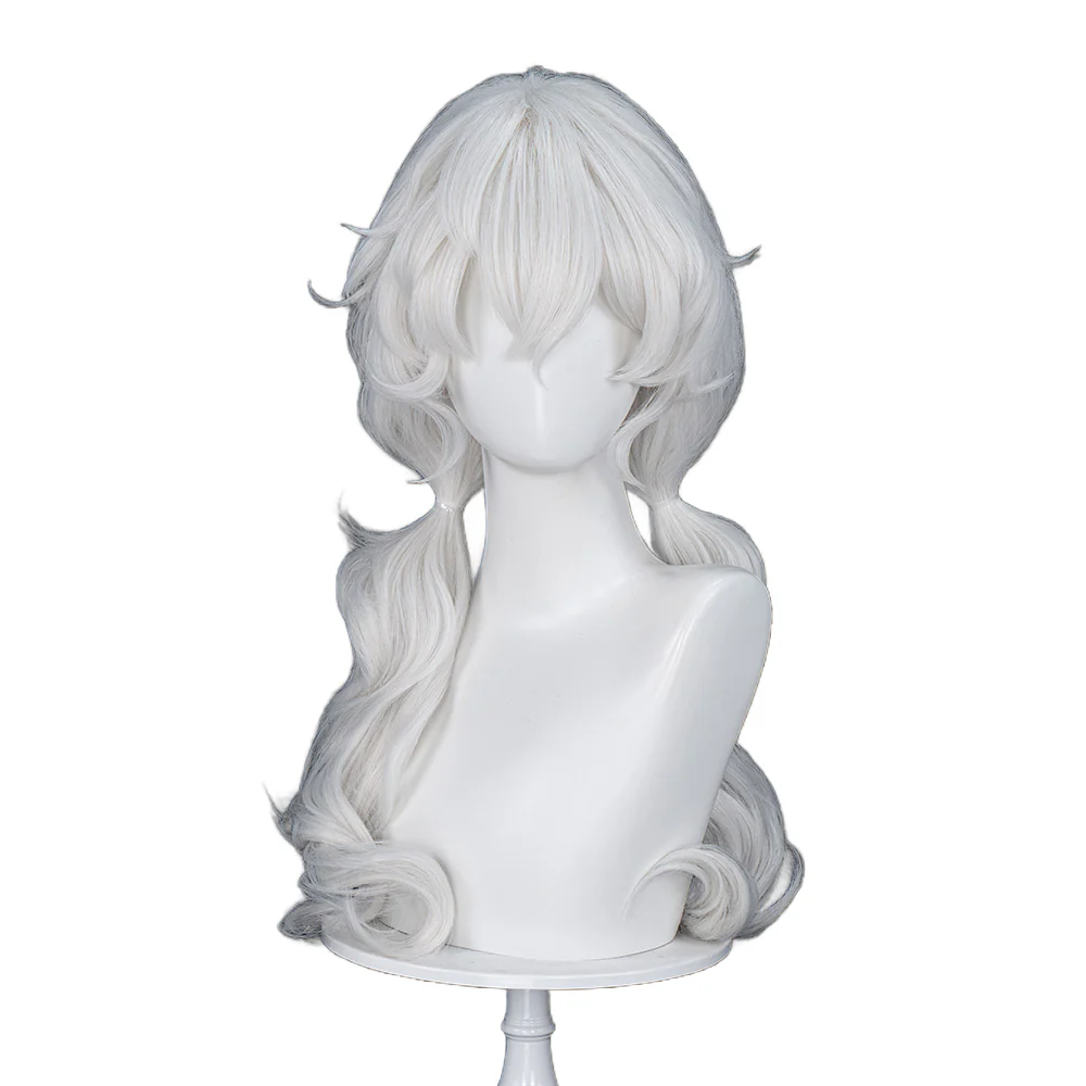 【Ready For Ship】DokiDoki Game Cosplay Hello Charlotte Charlotte Wiltshire Wig Curly White Wig Double Ponytail - Image 5