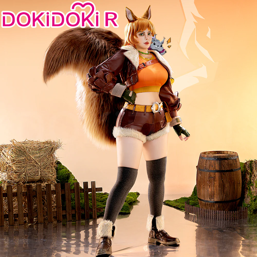 【Costume Ready For Ship】【Size S-3XL】Dokidoki-R Game Cosplay Brown Leather Suit Tail - Image 2