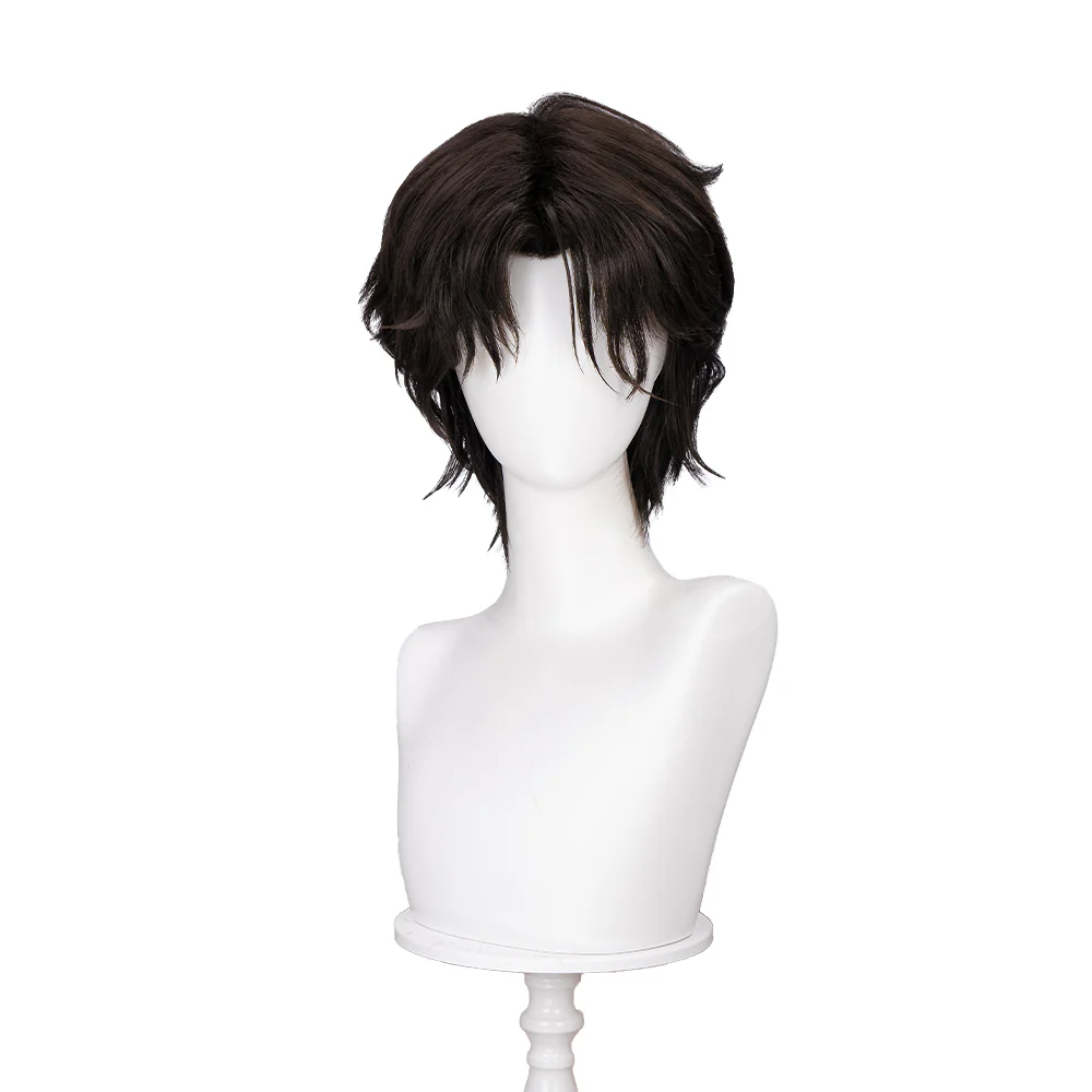 【Partially Ready For Ship】DokiDoki Game Cosplay Cosplay Wig Short Brown Cool Male - Image 11
