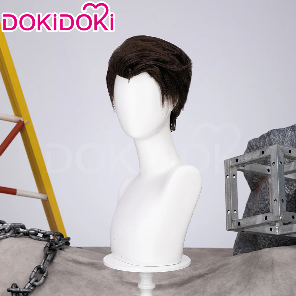 【Partially Ready For Ship】DokiDoki Game Cosplay Cosplay Wig Short Brown Cool Male - Image 4