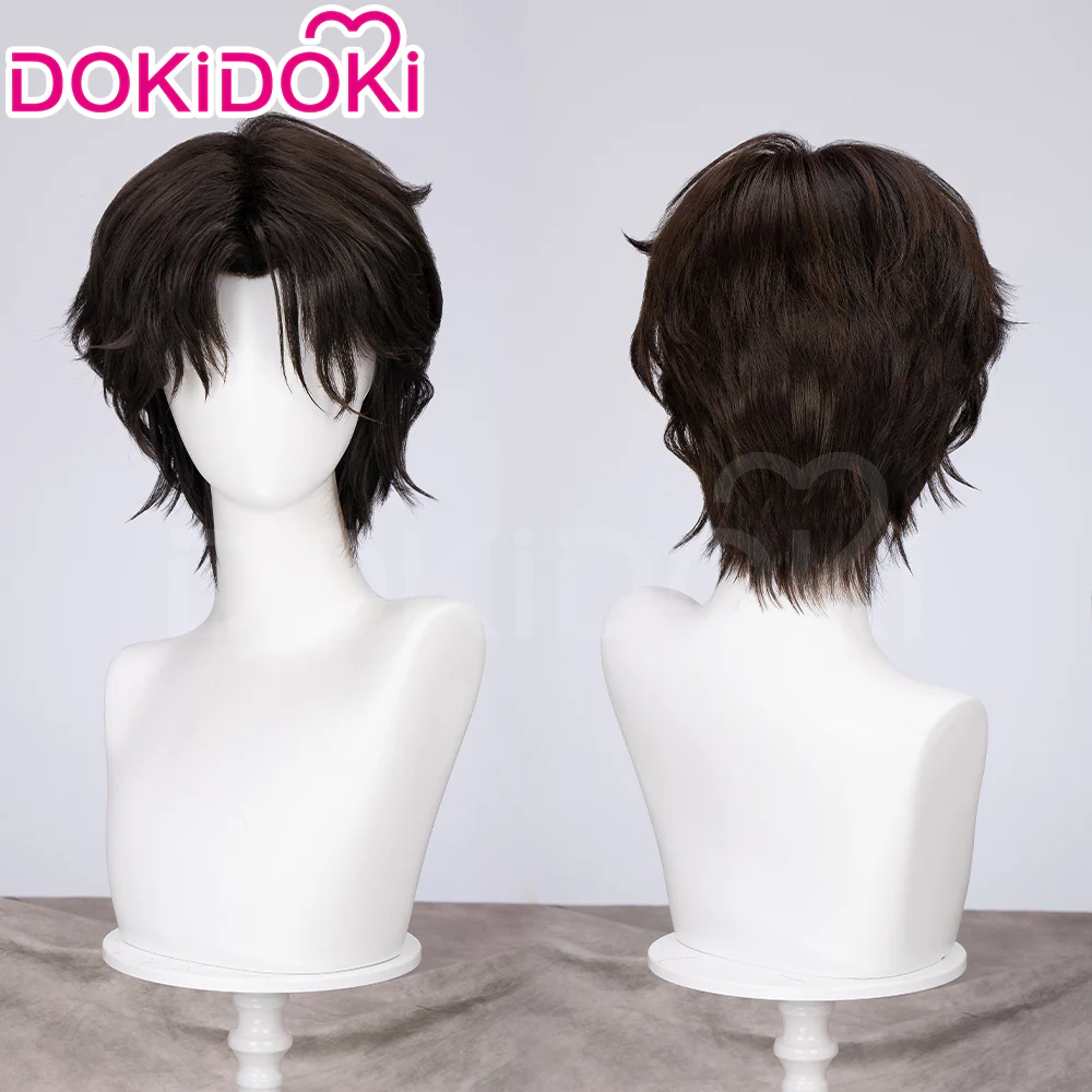 【Partially Ready For Ship】DokiDoki Game Cosplay Cosplay Wig Short Brown Cool Male - Image 7