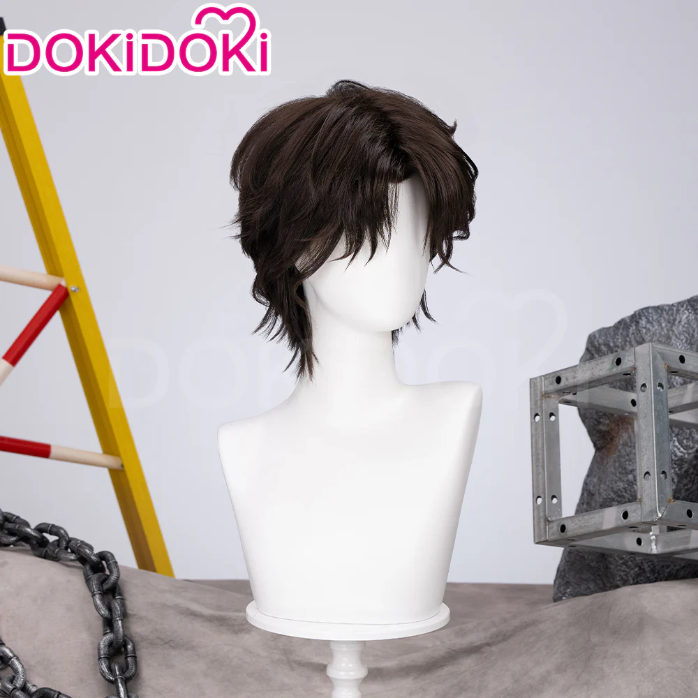 【Partially Ready For Ship】DokiDoki Game Cosplay Cosplay Wig Short Brown Cool Male - Image 8