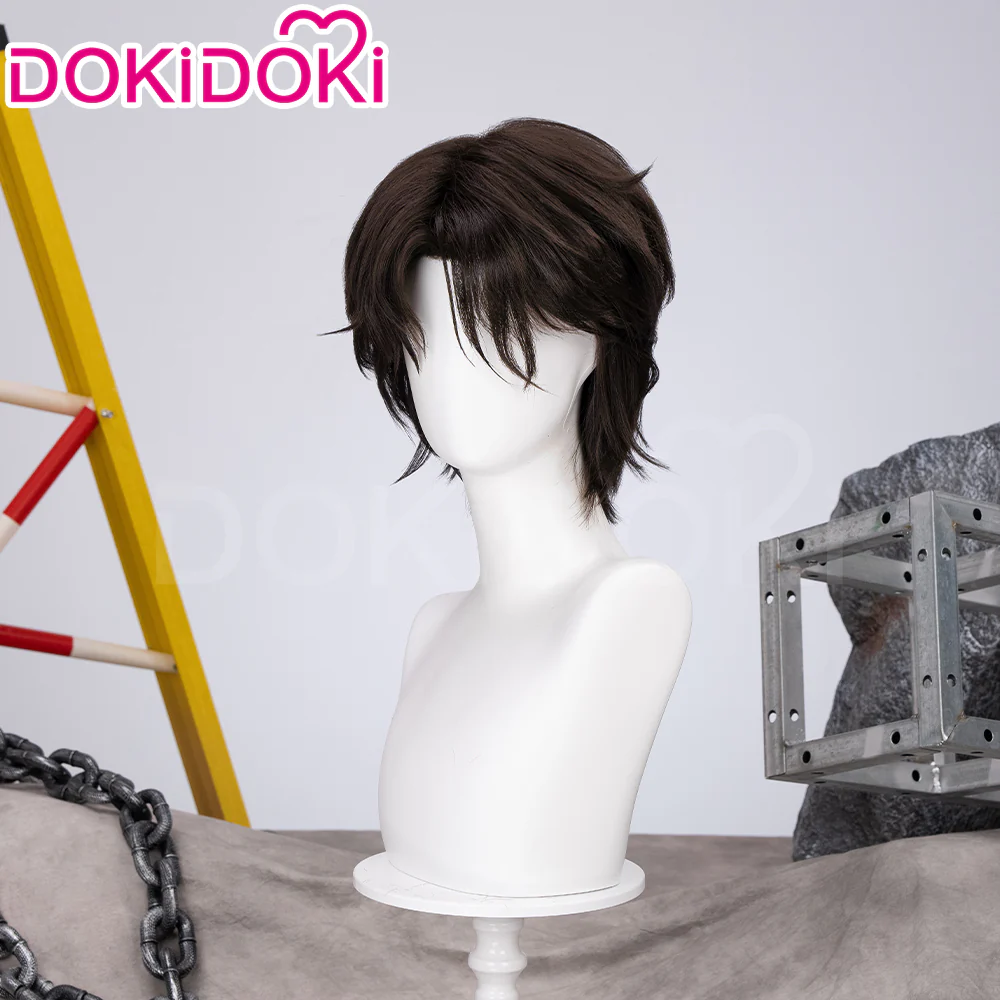 【Partially Ready For Ship】DokiDoki Game Cosplay Cosplay Wig Short Brown Cool Male - Image 9