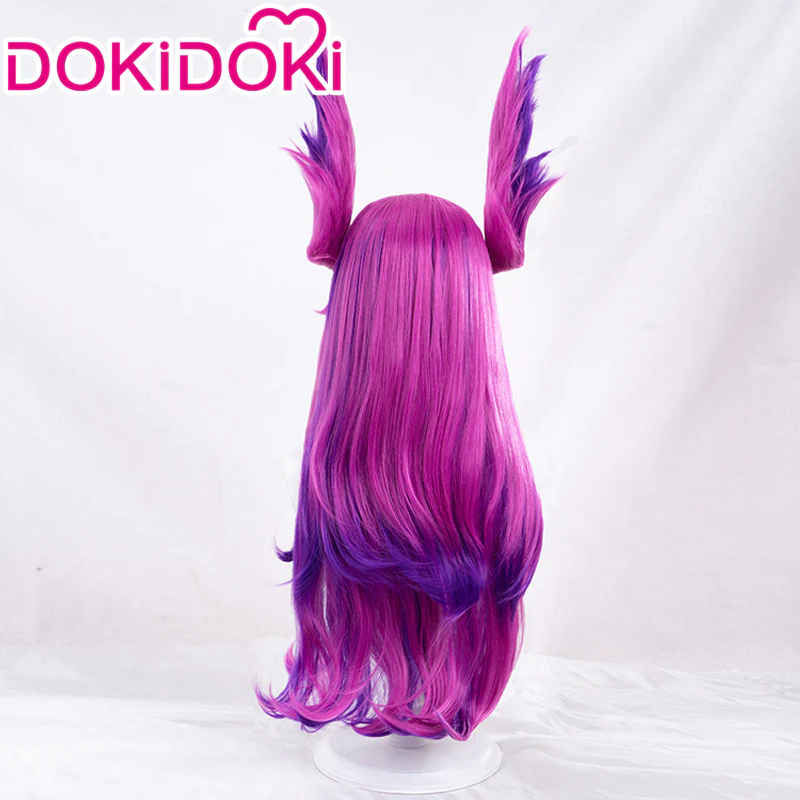 【Ready For Ship】DokiDoki Game Cosplay Cosplay Wig Long Purple Pink - Image 2
