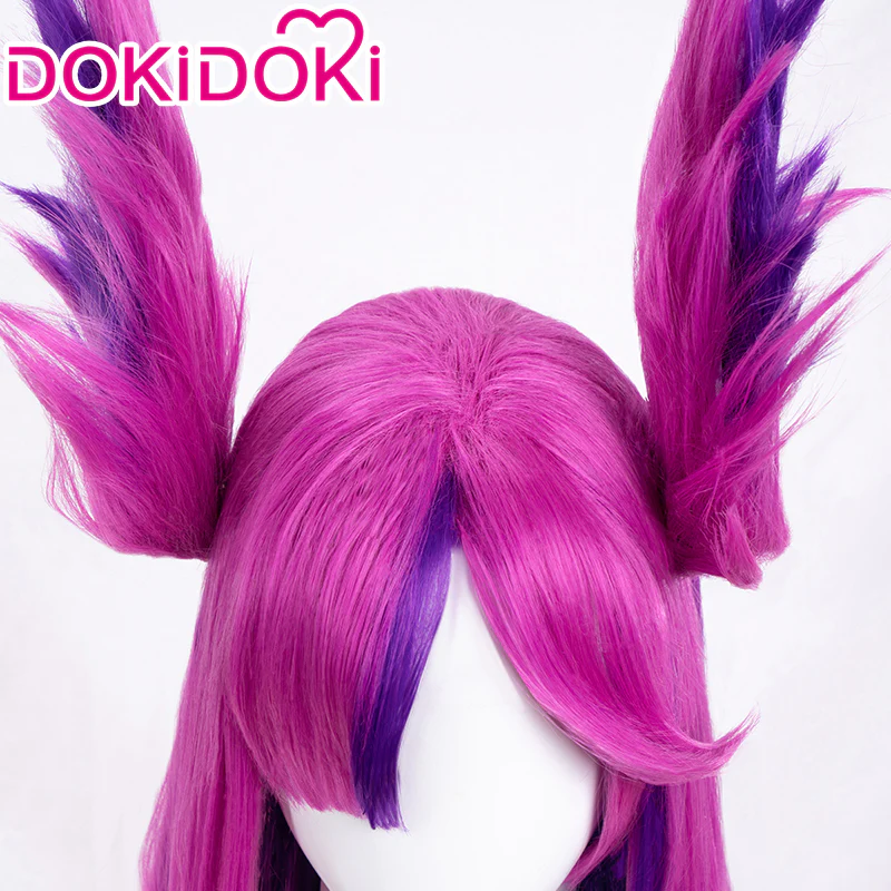 【Ready For Ship】DokiDoki Game Cosplay Cosplay Wig Long Purple Pink - Image 3