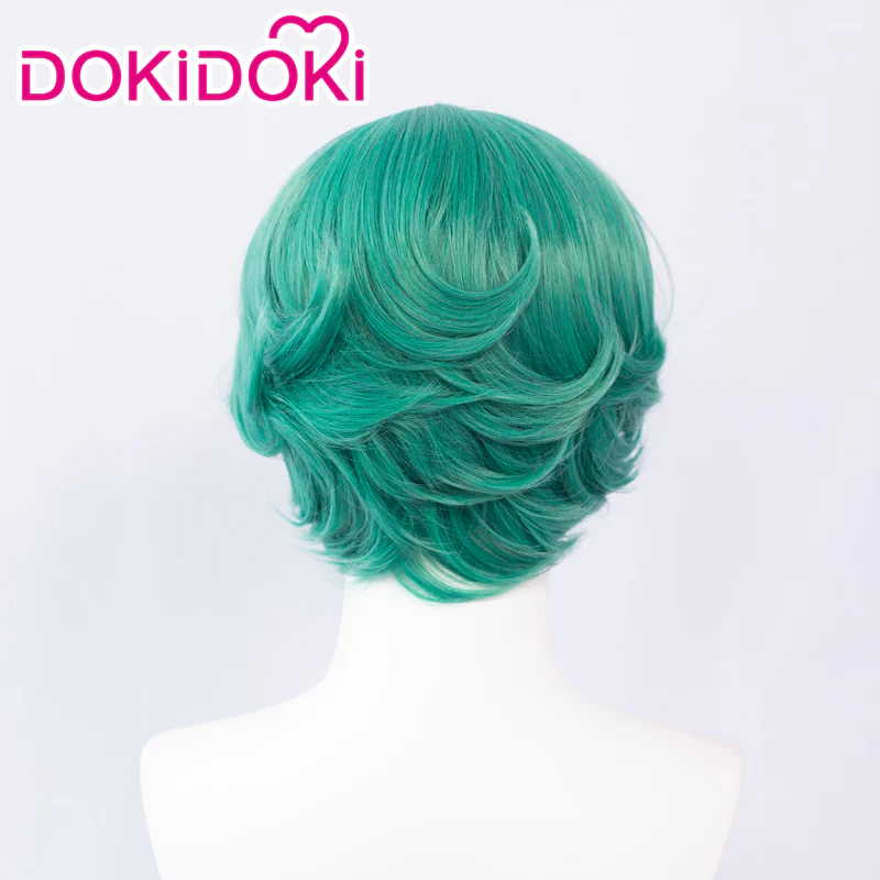 【Ready For Ship】DokiDoki Game Cosplay Cosplay Wig Short Curly Green - Image 2