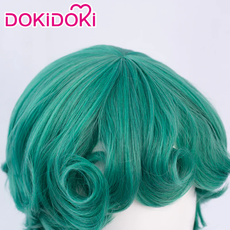 【Ready For Ship】DokiDoki Game Cosplay Cosplay Wig Short Curly Green - Image 3