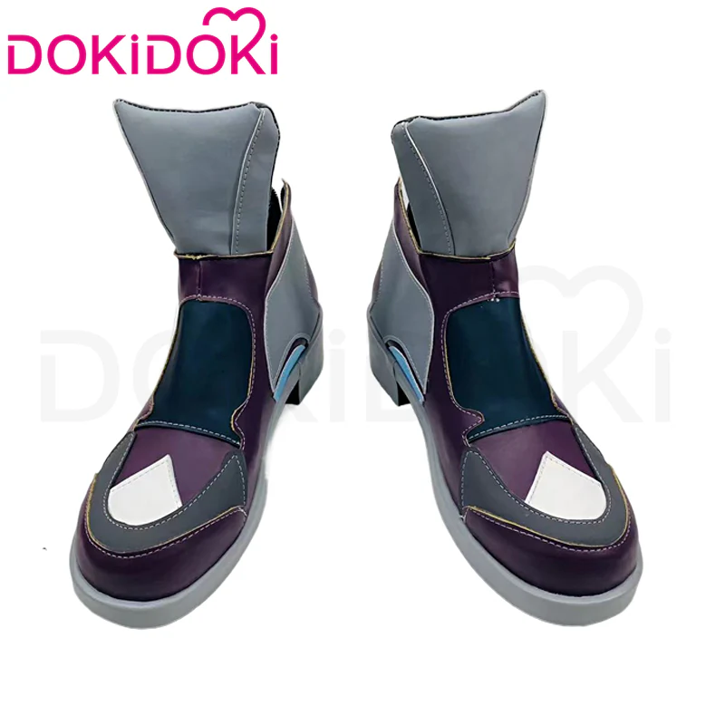 DokiDoki Game Cosplay Costume Grey Purple Shoes