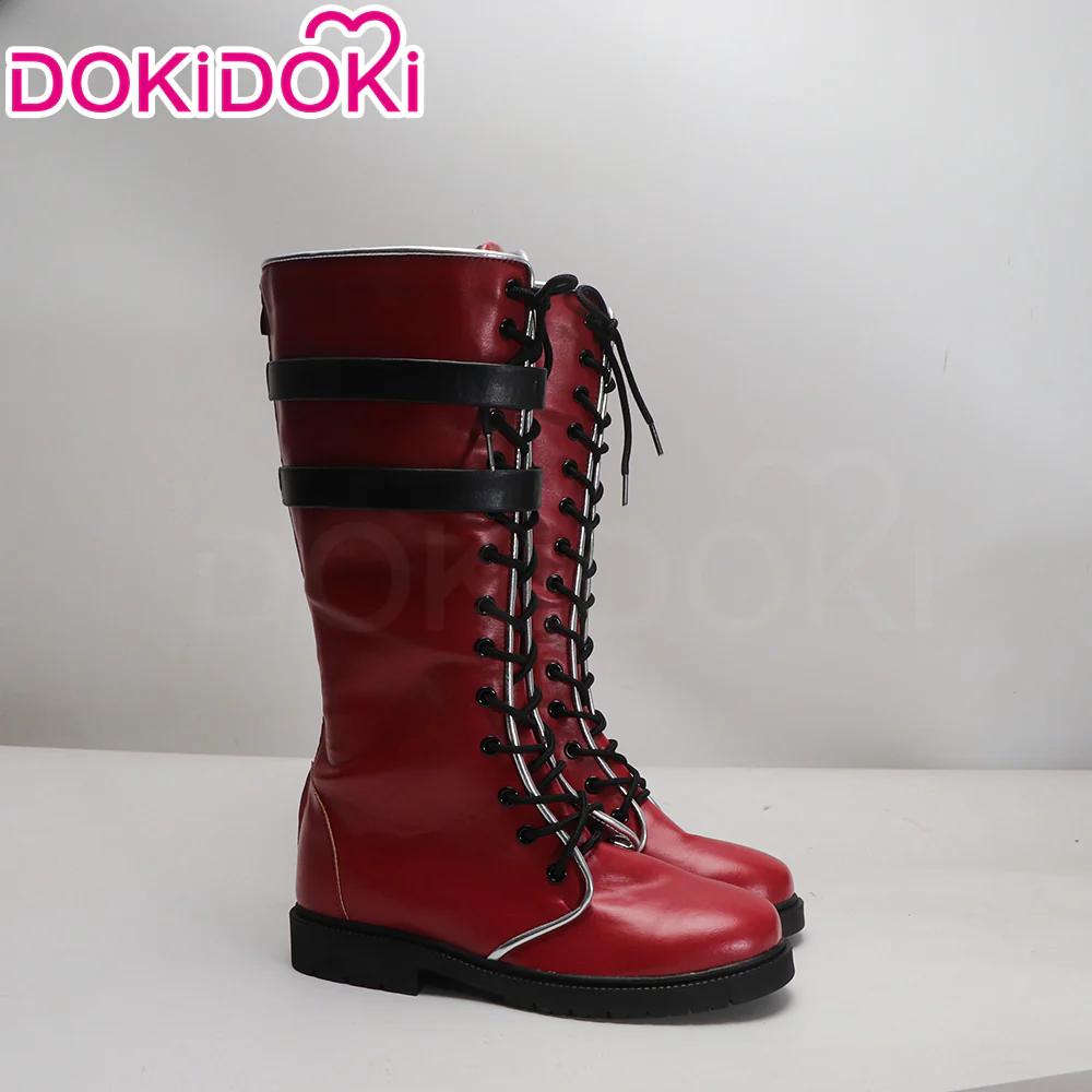 DokiDoki Game Cosplay Red Shoes Boots - Image 2