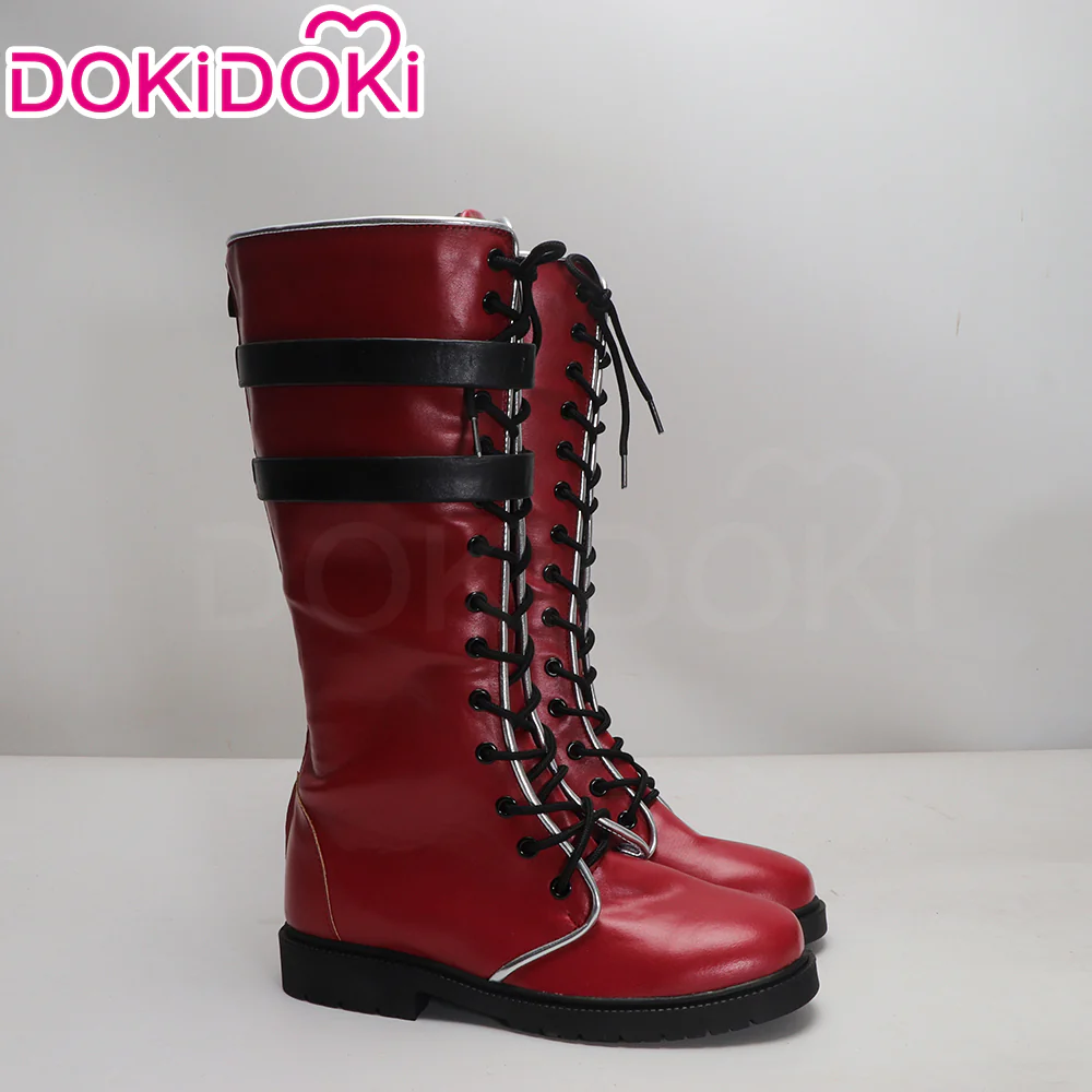 DokiDoki Game Cosplay Red Shoes Boots - Image 3