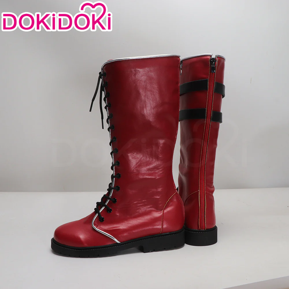 DokiDoki Game Cosplay Red Shoes Boots - Image 4