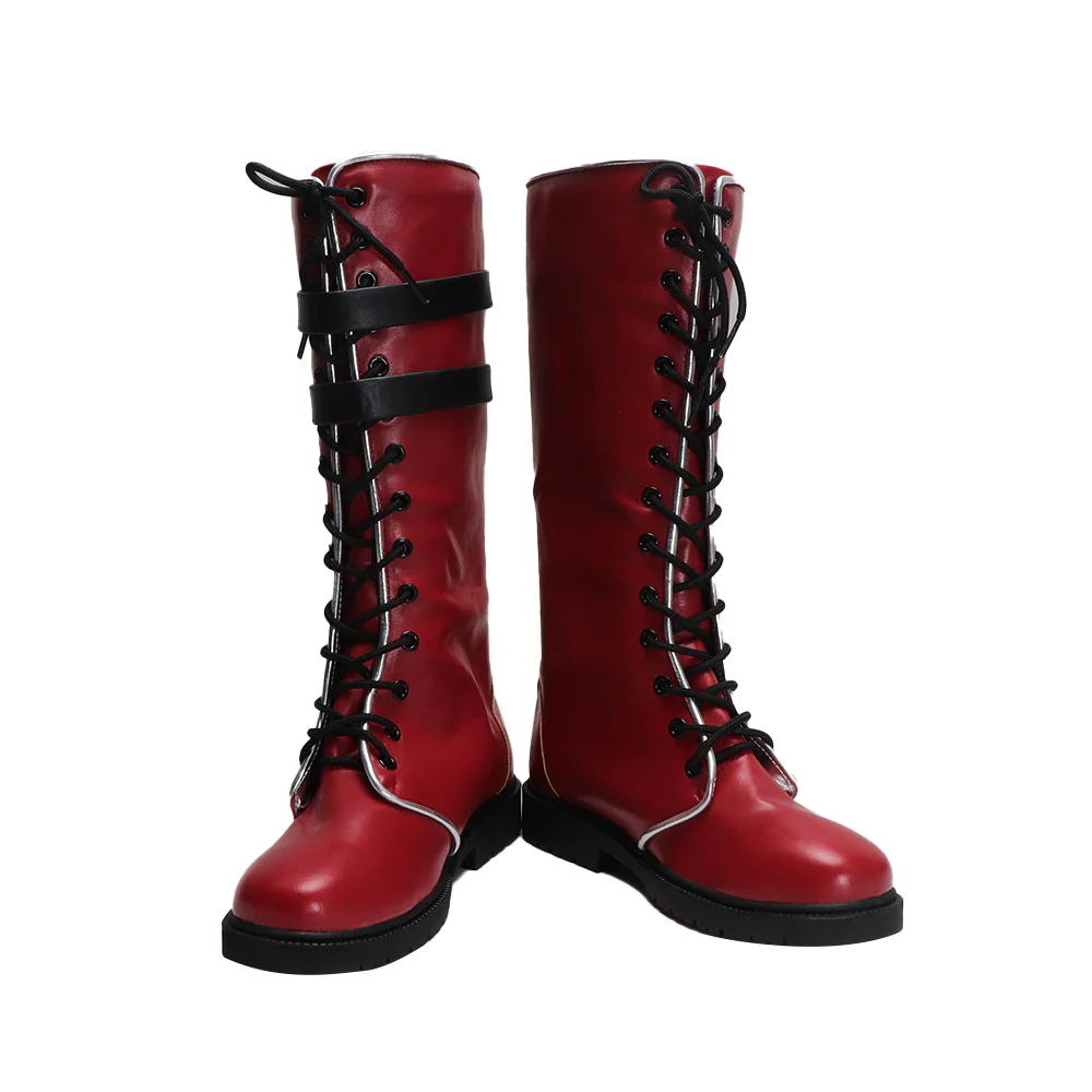 DokiDoki Game Cosplay Red Shoes Boots - Image 5
