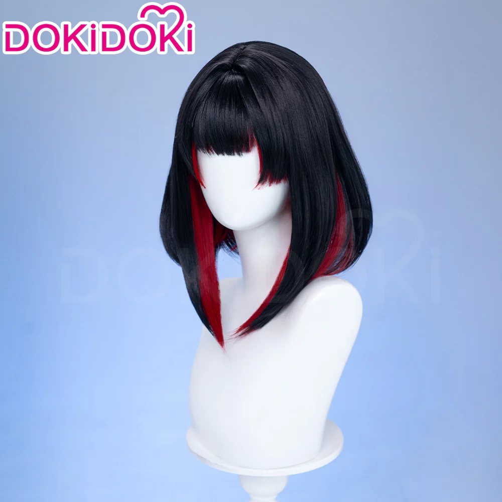 【Black Ver Ready For Ship】DokiDoki Game Cosplay Fox Wig Long Black Red Hair After Hours Spirit Blossom Springs - Image 3