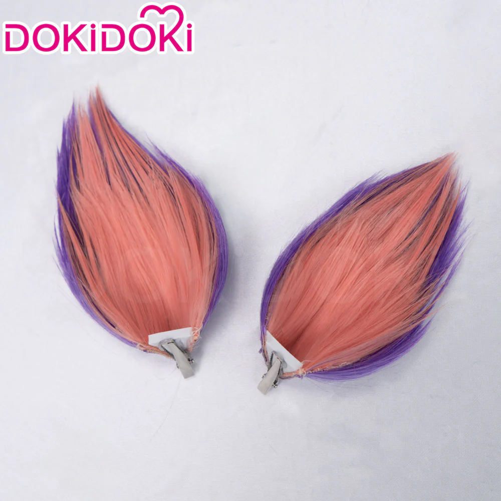 【Black Ver Ready For Ship】DokiDoki Game Cosplay Fox Wig Long Black Red Hair After Hours Spirit Blossom Springs - Image 9