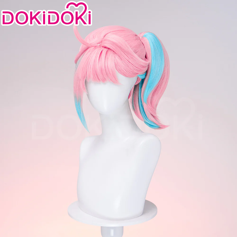 【Pink Ver Ready For Ship】DokiDoki Game Cosplay Girl Group ANTIFRAGILE Wig Short Blue Pink Yellow Hair Rainy Day - Image 7