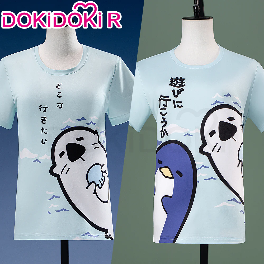 【Size S-5XL】DokiDoki Game Cosplay Hanaasato Minoori Costume Blue Seal T-Shirt My First Vocal Range Check!
