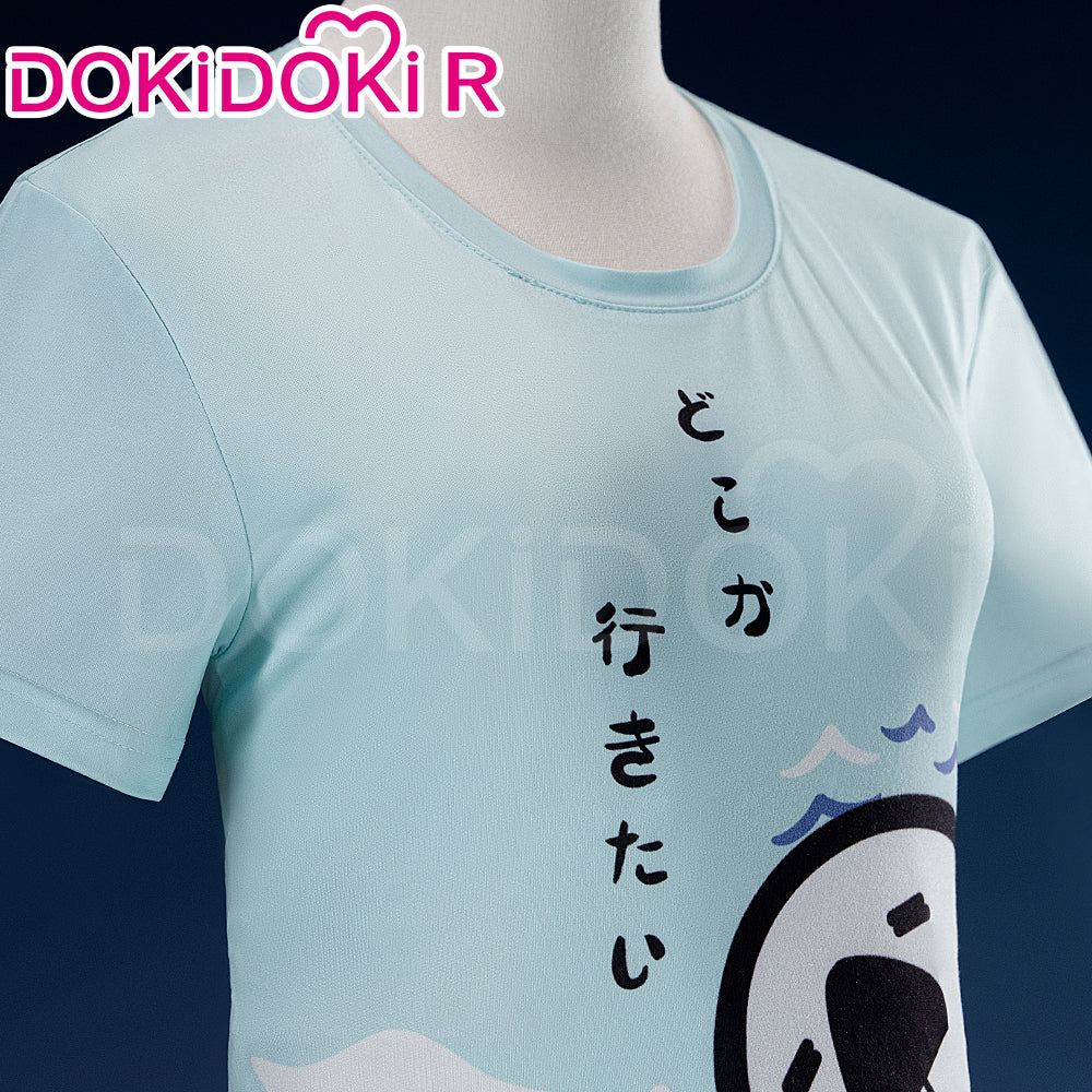 【Size S-5XL】DokiDoki Game Cosplay Hanaasato Minoori Costume Blue Seal T-Shirt My First Vocal Range Check! - Image 5