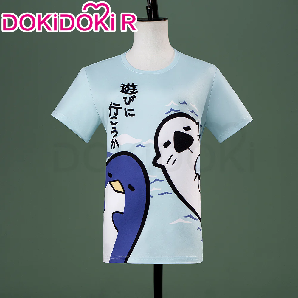 【Size S-5XL】DokiDoki Game Cosplay Hanaasato Minoori Costume Blue Seal T-Shirt My First Vocal Range Check! - Image 7