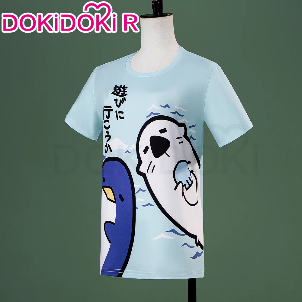 【Size S-5XL】DokiDoki Game Cosplay Hanaasato Minoori Costume Blue Seal T-Shirt My First Vocal Range Check! - Image 8