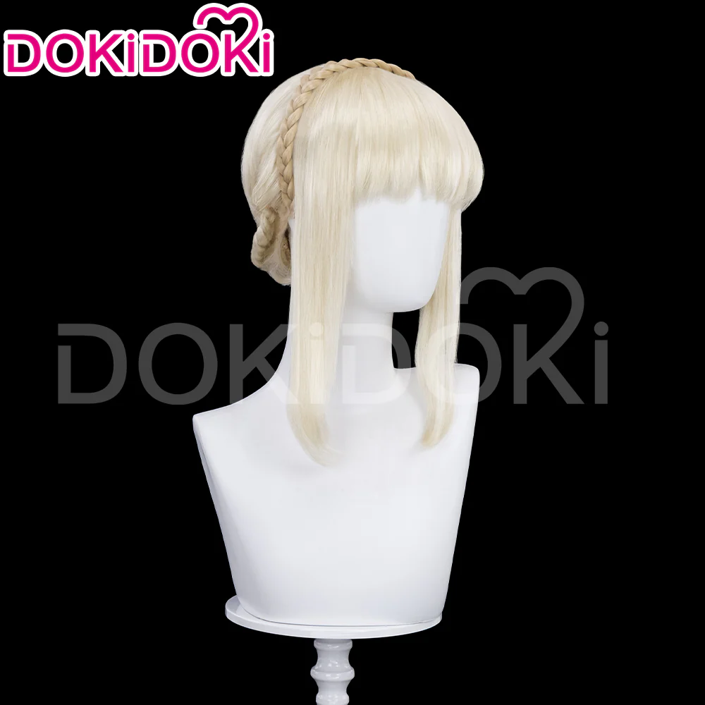 DokiDoki Game Cosplay Ledaa Wig Golden Straight Halloween - Image 2