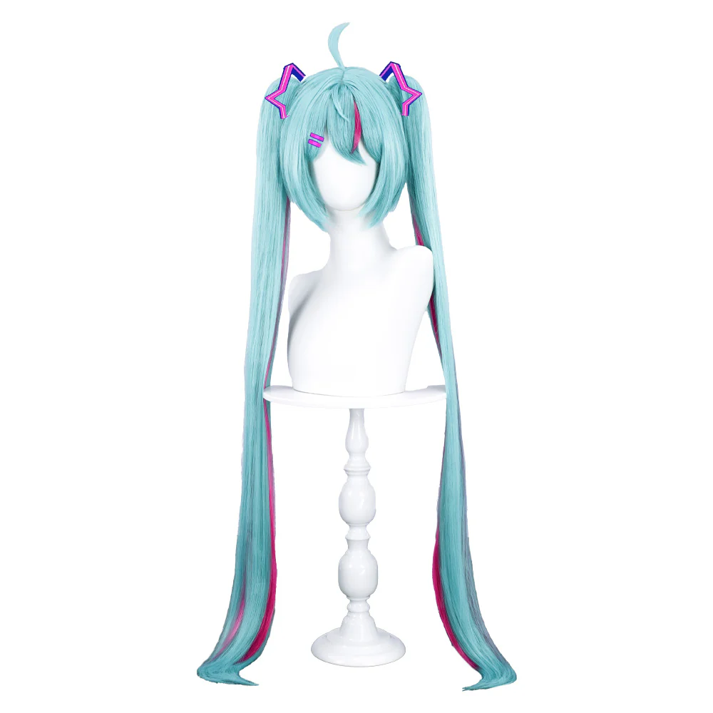 【Ready For Ship】DokiDoki Game Cosplay Wig Long Blue Women Hair - Image 2