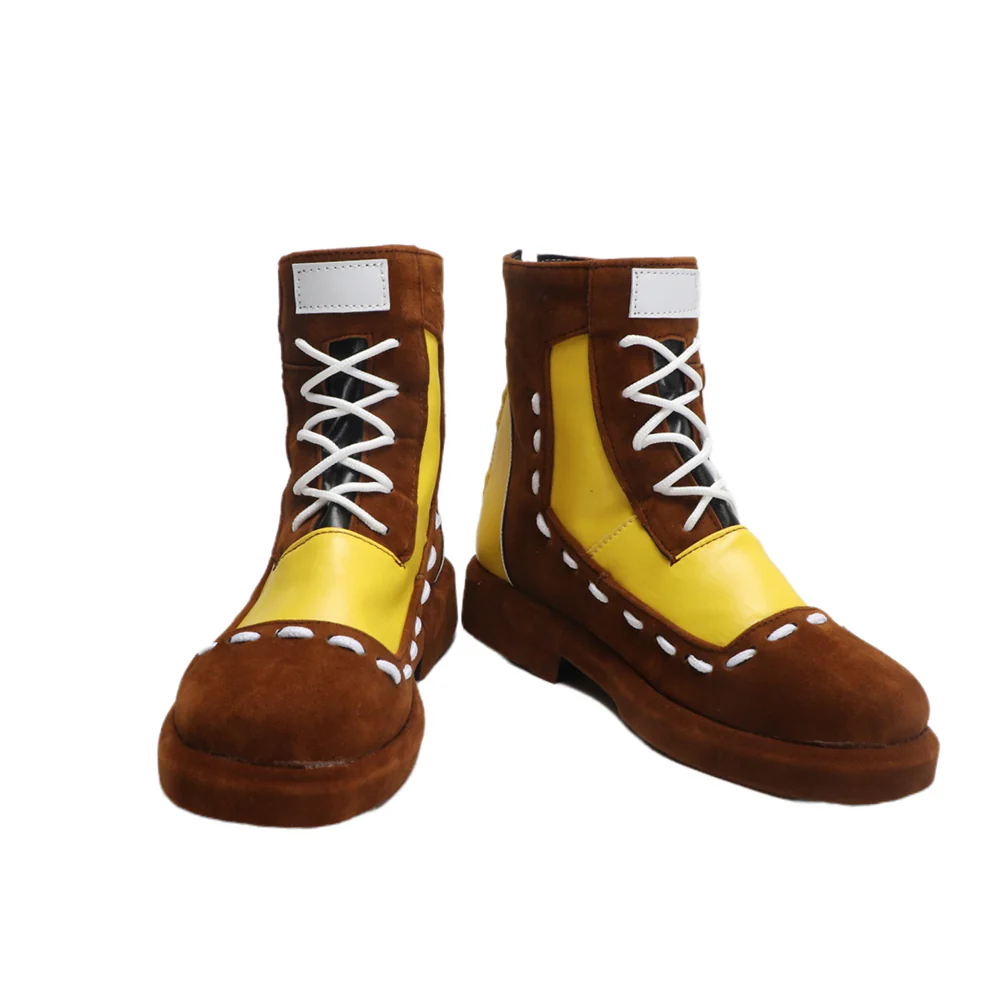 DokiDoki Game Cosplay Men Brown Yellow Shoes - Image 2