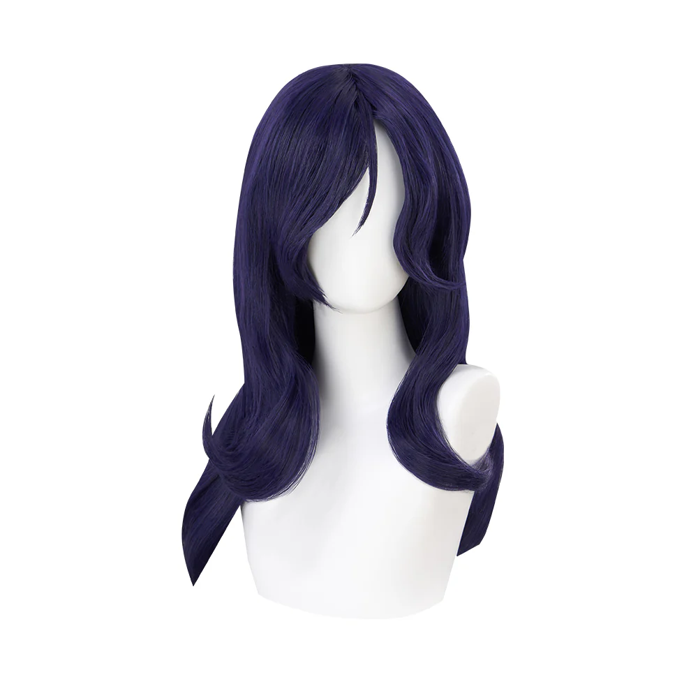 【Ready For Ship】DokiDoki Game Cosplay Midnight Wig Long Straight Purple Hair - Image 4