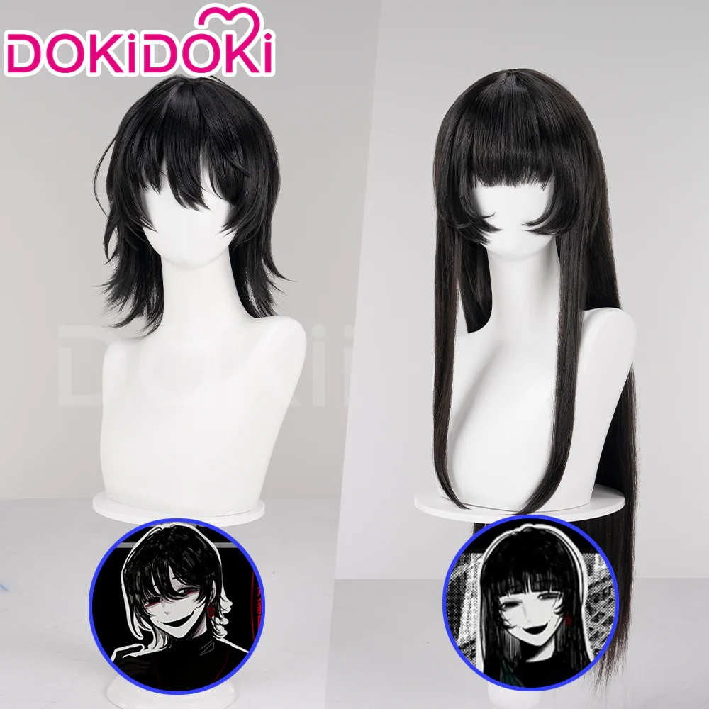 【Ready For Ship】DokiDoki Game Tou Qi Cosplay Nai He Wig Male / Female Black Long / Short Wig Touqi Naihe
