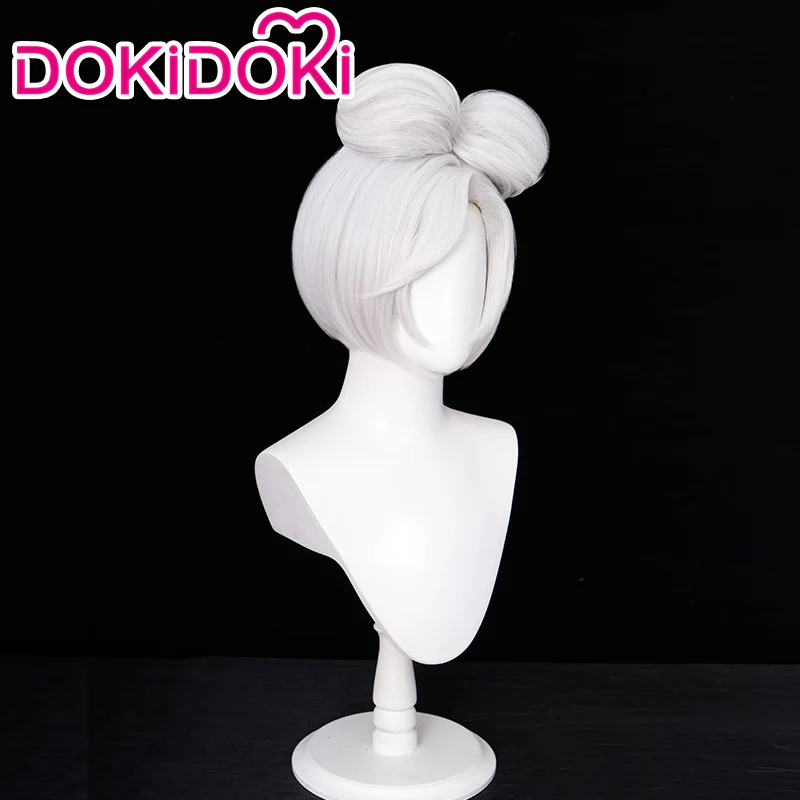 【Ready For Ship】DokiDoki Game Cosplay NPC Wig Women Short White - Image 4