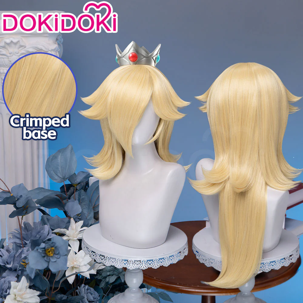 【Normal Ver Ready For Ship】【Pre Crimped】DokiDoki Game Cosplay Princess Wig Long Blonde Curly Hair - Image 6