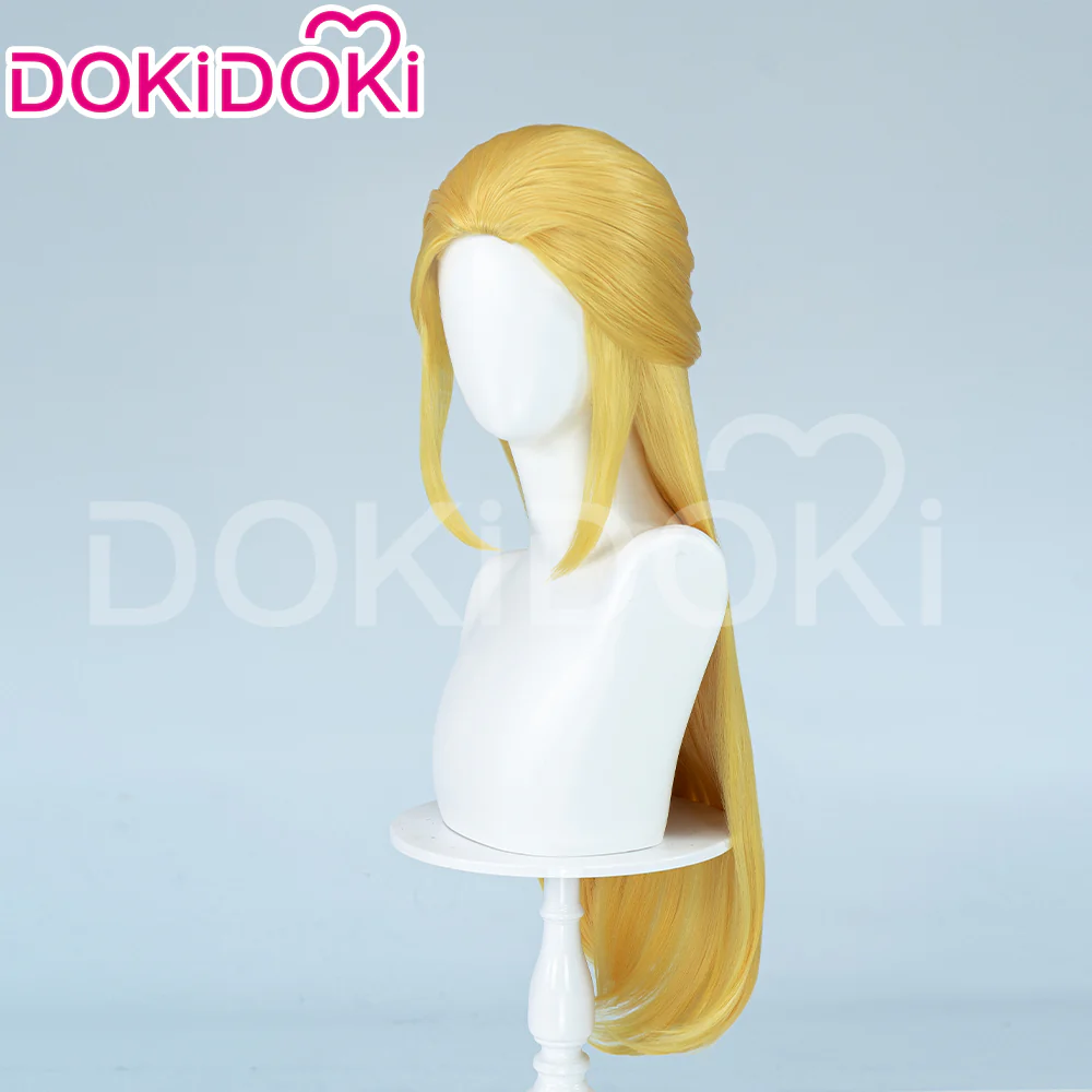 【Ready For Ship】DokiDoki Game Cosplay Princess Wig Women Long / Short Yellow Elegant Hair/ Hair Clip - Image 14