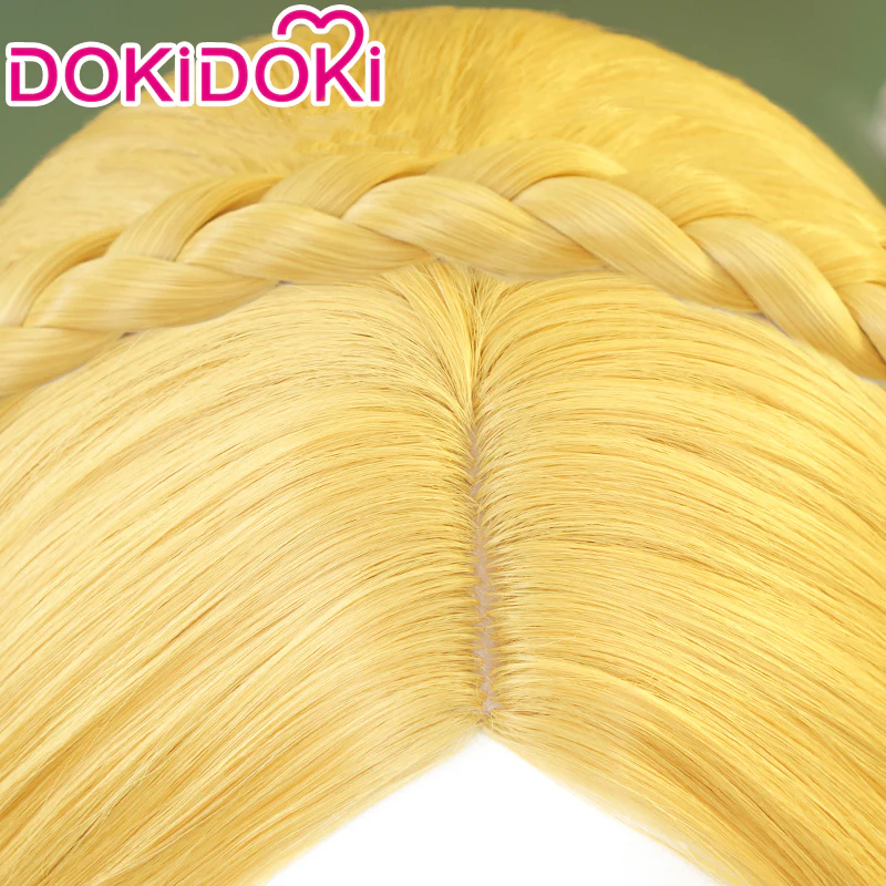 【Ready For Ship】DokiDoki Game Cosplay Princess Wig Women Long / Short Yellow Elegant Hair/ Hair Clip - Image 3