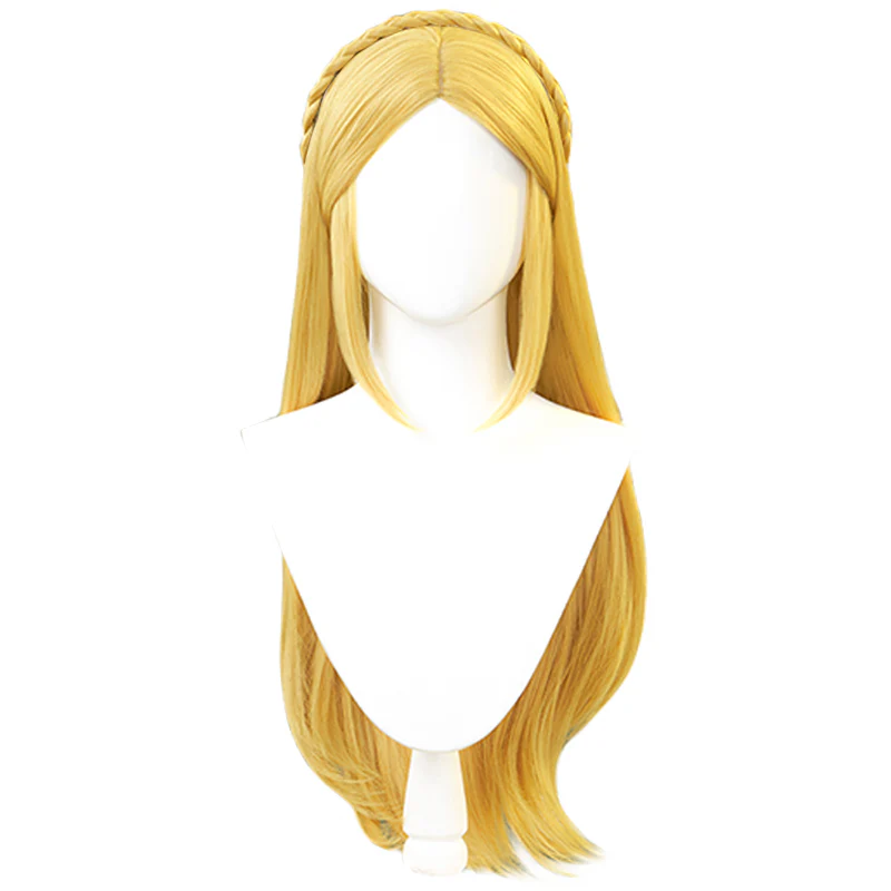 【Ready For Ship】DokiDoki Game Cosplay Princess Wig Women Long / Short Yellow Elegant Hair/ Hair Clip - Image 4