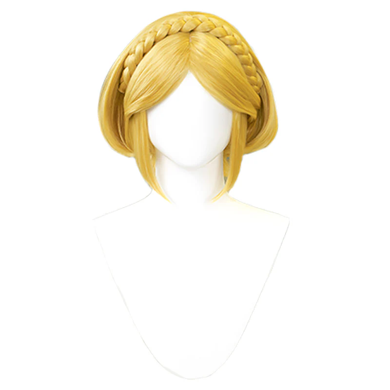 【Ready For Ship】DokiDoki Game Cosplay Princess Wig Women Long / Short Yellow Elegant Hair/ Hair Clip - Image 8