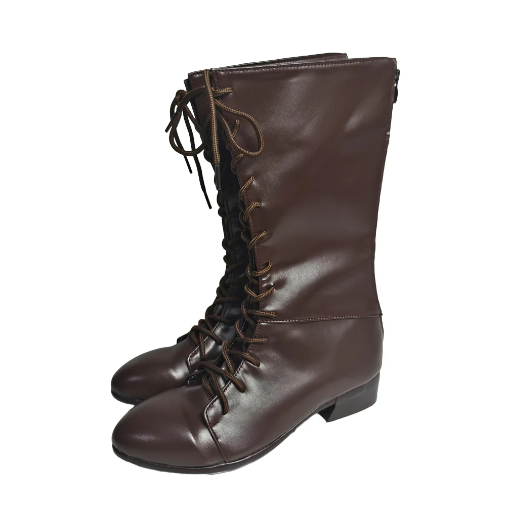 DokiDoki Game Cosplay Shoes Brown Boots - Image 3