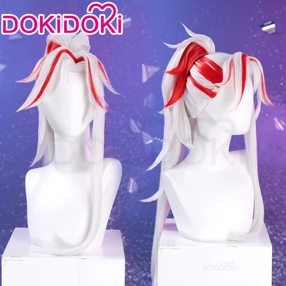 【Ready For Ship】DokiDoki Game Cosplay The Unforgotten Long White Red Wig