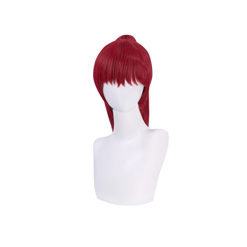 DokiDoki Game Cosplay Wig Long Curly Red Hair - Image 5