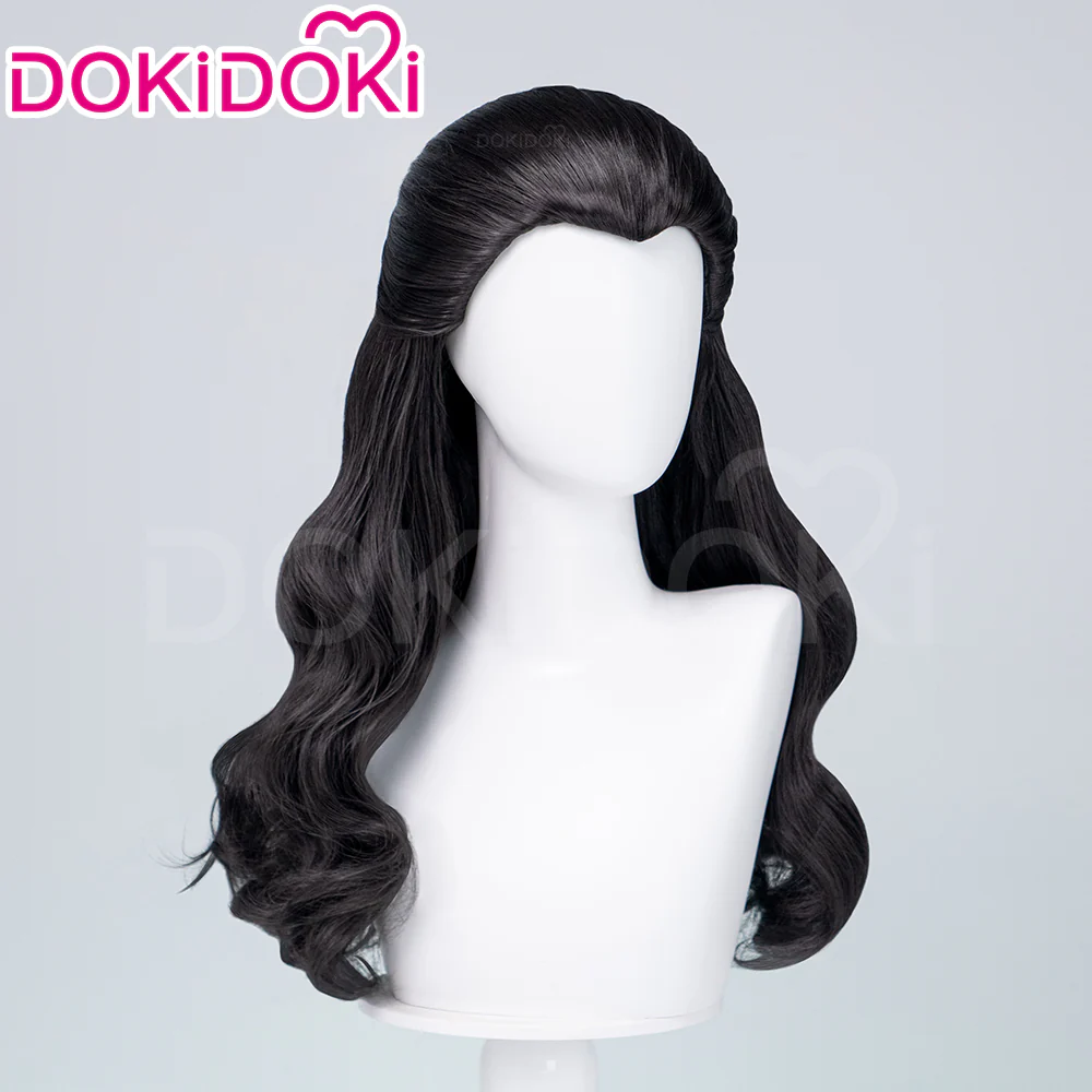 DokiDoki Game Cosplay Wig Long Curly Black Hair - Image 3