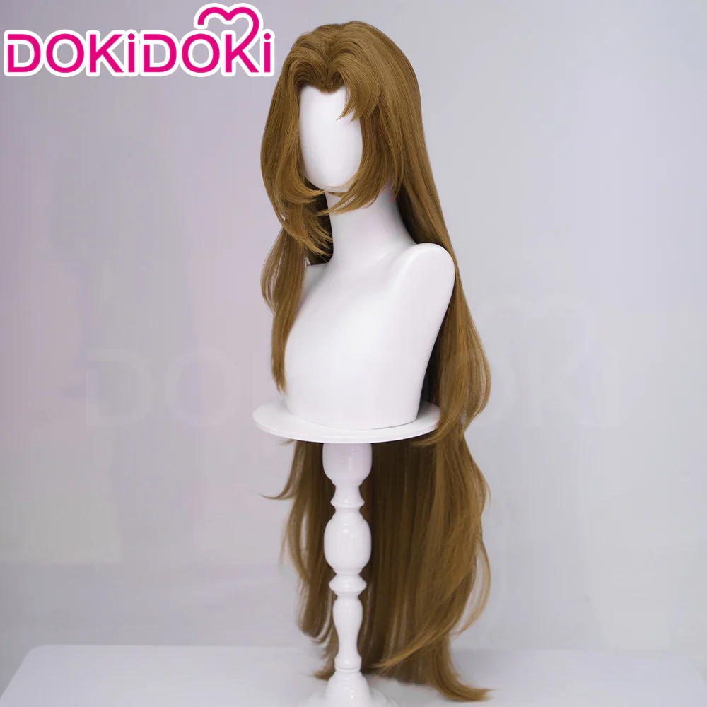 DokiDoki Game Cosplay Wig Long Curly Brown Hair - Image 2