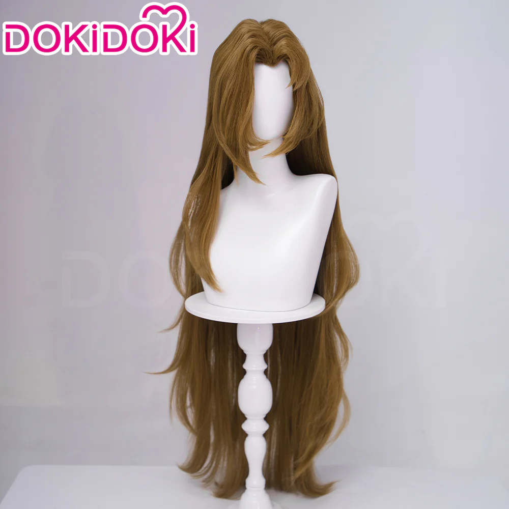 DokiDoki Game Cosplay Wig Long Curly Brown Hair - Image 3