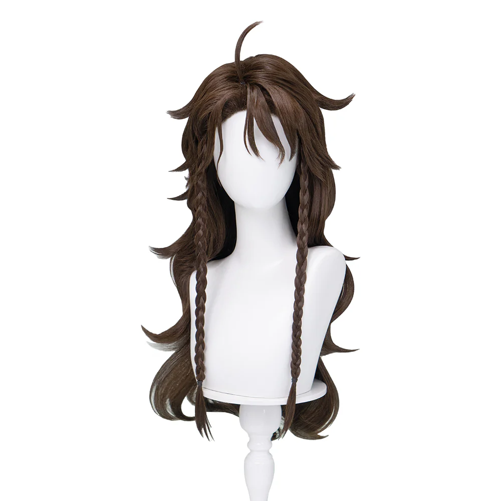 DokiDoki Game Cosplay Wig Long Curly Brown Hair Lion - Image 5