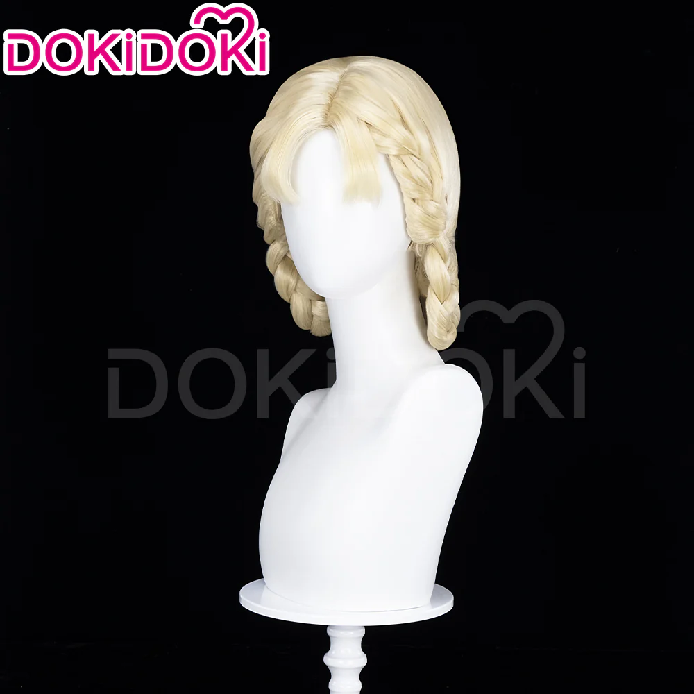 【Ready For Ship】DokiDoki Game Cosplay Wig Long Golden Curly Hair - Image 3