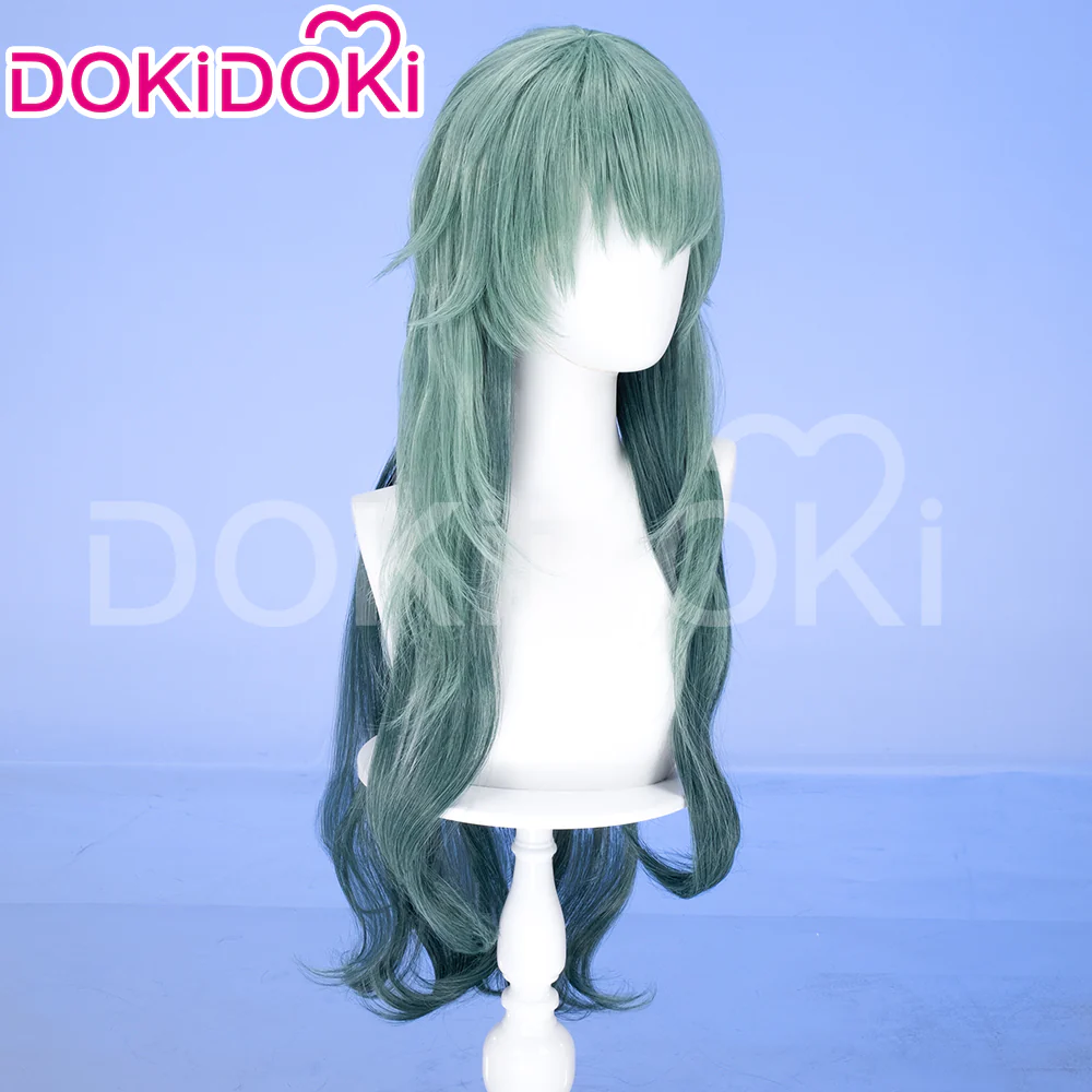 【Ready For Ship】DokiDoki Game Cosplay Wig Long Green Women Hair - Image 2
