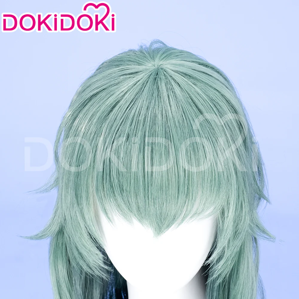 【Ready For Ship】DokiDoki Game Cosplay Wig Long Green Women Hair - Image 4
