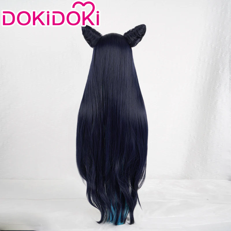 【Ready For Ship】DokiDoki Game Cosplay Wig Long Curly Blue Hair - Image 3