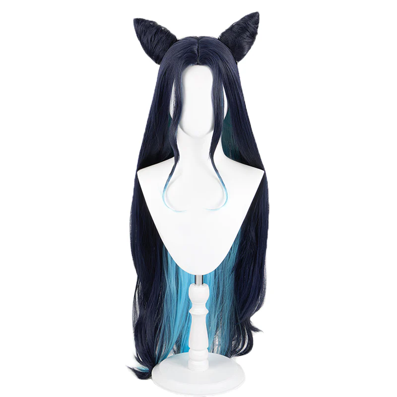 【Ready For Ship】DokiDoki Game Cosplay Wig Long Curly Blue Hair - Image 5