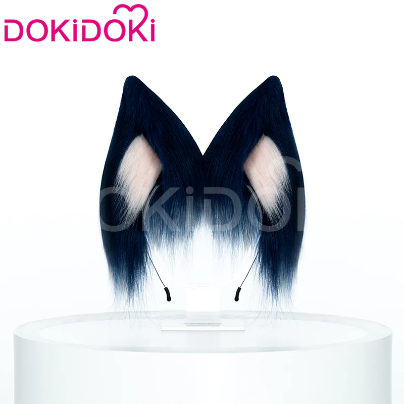 【Ready For Ship】DokiDoki Game Cosplay Wig Long Purple Hair Tied Braids/Hair Band Animal Ear - Image 6