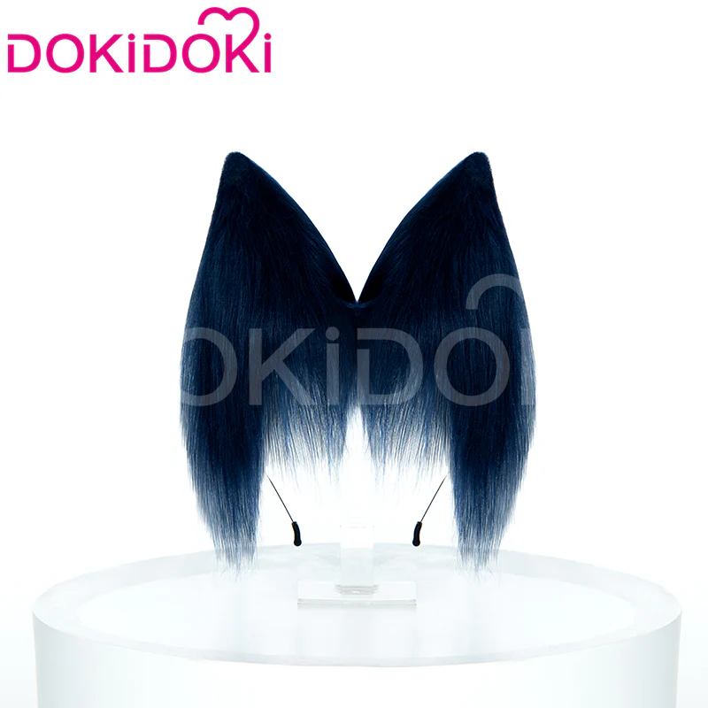 【Ready For Ship】DokiDoki Game Cosplay Wig Long Purple Hair Tied Braids/Hair Band Animal Ear - Image 7