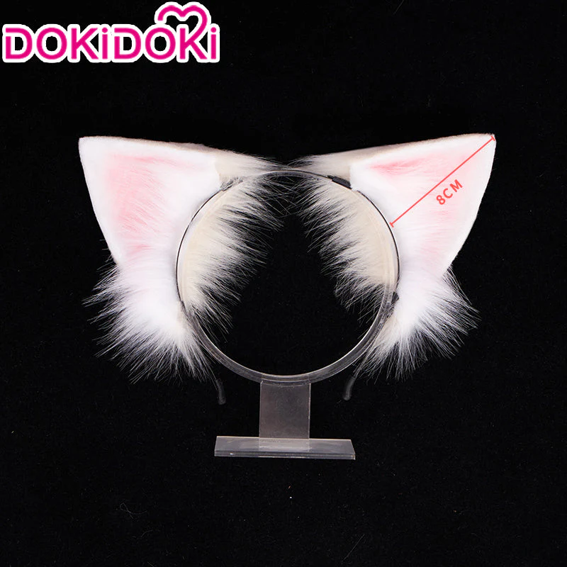 【Ready For Ship】DokiDoki Game Cosplay Wig Long Purple Hair Tied Braids/Hair Band Animal Ear - Image 9